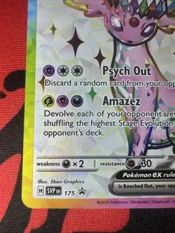 Pokemon TCG Espeon Ex 175 Full Art Prismatic Evolutions Black Star Promo NM - Image 4