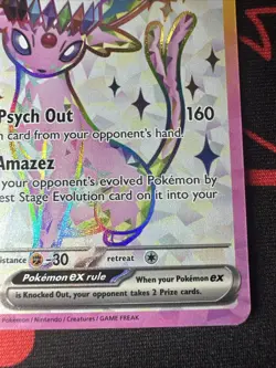 Pokemon TCG Espeon Ex 175 Full Art Prismatic Evolutions Black Star Promo NM - Image 5