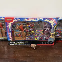 Lot of 3 Pokemon Mega Lucario ex Premium Figure Collection SEALED - Image 1