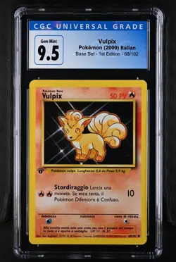 2000 POKEMON GAME ITALIAN BASE SET VULPIX #68 1ST EDITION NON-HOLO CGC 9.5 GEM - Image 1