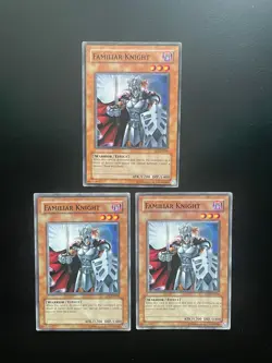 Yugioh Familiar Knight EP1-EN006 Unlimited Edition Common LP/MP X3 - Image 1
