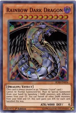 YUGIOH RAINBOW DARK DRAGON ULTRA RARE 1ST EDITION BLRR-EN054 - Image 1