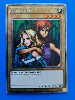 Near Mint Yugioh Gemini Elf RA03-EN109 Platinum Secret Rare 1st Edition - Image 1