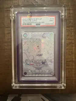 SILVER GEAR 5 MONKEY D. LUFFY One Piece OP11 3rd Anniversary Japanese 119 PSA 9 - Image 1
