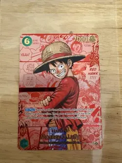 One Piece Monkey D. Luffy Manga OP11 Beckett Strong 9.5, PSA 10 Contender TCG - Image 1