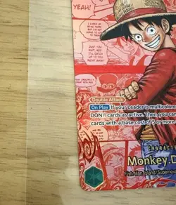 One Piece Monkey D. Luffy Manga OP11 Beckett Strong 9.5, PSA 10 Contender TCG - Image 4