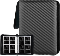 4 Pocket Card Binder, Premium Zip Trading Card Binder, 400 Double Sided Pocket P - Image 1