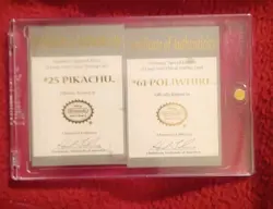 Set Of 3 Cert. Of Auth. For 23 K Gold Trading Cards #25, #61, And Togepi - Image 1
