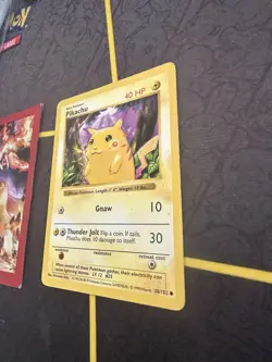 Pokemon Card Pikachu 58/102 Shadowless Base Set Non Holo Rare 156🔥MP🔥 - Image 2