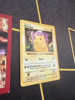 Pokemon Card Pikachu 58/102 Shadowless Base Set Non Holo Rare 156🔥MP🔥 - Image 3