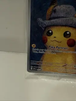 Pokemon Pikachu Card with Grey Felt Hat Van Gogh Promo, Sealed/Unopened - Image 3