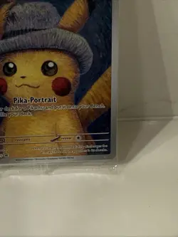 Pokemon Pikachu Card with Grey Felt Hat Van Gogh Promo, Sealed/Unopened - Image 5