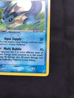 Pokemon Cards: EX Unseen Forces Rare Holo: Vaporeon 19/115 - Image 5