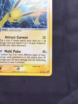 Pokemon Cards: EX Unseen Forces Rare Holo: Jolteon 8/115 - Image 5