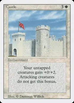 MTG Castle LP Revised Edition 3ED Magic Gathering card old school - Image 1