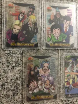 Dragon Ball One Piece Jump Collaboration 40th Anniversary Anime Wafer Card Set - Image 2