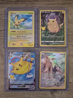 Pokemon Pikachu Pichu Stoutland Holo Pokemon Card Lot Of 4 Never Played - Image 1