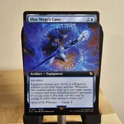 Blue Mage's Cane Extended Art Reg Rare MtG Card FIC 112 Final Fantasy Commander - Image 1