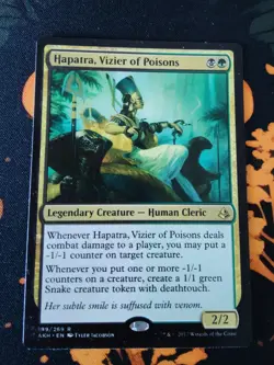 MTG - Hapatra, Vizier of Poisons - 199 Normal Amonkhet - x1 ONE CARD -LP - Image 1