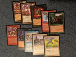 MTG KOREAN Visions Lot (10 cards) - Phyrexian Walker Funeral Charm - Image 1