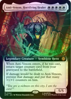 1 x Anti-Venom, Horrifying Healer - Extended Art - Foil - SPM - LP - MTG - Image 1