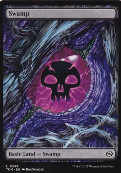 MTG Tarkir Dragonstorm - Swamp - TDM 289 - Showcase Dragon's Eye - Image 2