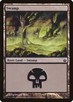 Swamp (#151) - Foil Mirrodin Besieged MP MTG - Image 1