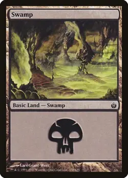 Swamp (#150) - Foil Mirrodin Besieged MP MTG - Image 1