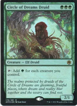 MTG: AitFR: Foil Promo Pack Circle of Dreams Druid: Lightly Played Condition - Image 1