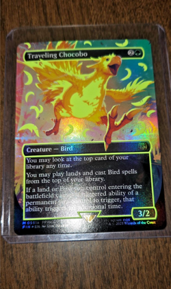 Traveling Chocobo (Borderless) (Neon Ink Yellow) Final Fantasy Foil - Image 1