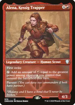 1x Alena, Kessig Trapper (Foil Etched) - NM - Commander Legend - SPARROW MAGIC - Image 1