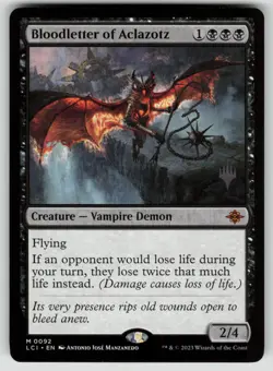 MTG Bloodletter of Aclazotz Mythic Non-Foil Promo: Lost Caverns of Ixalan 92 NM - Image 1