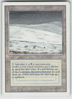 MTG Tundra Revised Edition NM+ Pristine Vintage Rare Magic Dual Land - Image 1