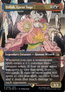 Tellah, Great Sage BORDERLESS Final Fantasy Magic MTG NM - Image 1