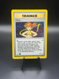 MISTY TRAINER #18 HOLO - 2000 1ST EDITION POKEMON GYM HEROES NM - Image 1