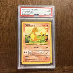 PSA 10 GEM MINT Shadowless Charmander #46/102 Pokemon Base Set Pokemon - Image 1
