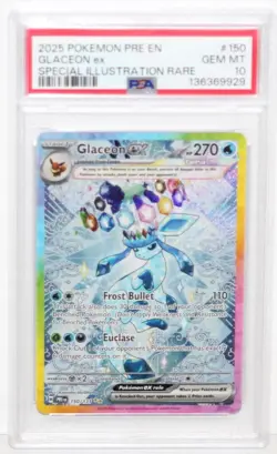 2025 Pokemon Glaceon EX Prismatic Evolutions SIR Rare #150/131 PSA 10 Gem Mint - Image 1