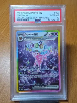 2025 POKEMON PRE EN-PRISMATIC EVOLUTIONS #155 ESPEON EX PSA 10 - Image 1