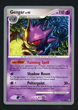 Gengar 18/100 (Jason Martinez) 2009 World Championship Decks Rare Pokemon TCG - Image 1