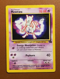 Mewtwo (1999 Kids WB Movie) - Pokemon TCG Black Star Promo No. 3 - MP - WOTC - Image 1