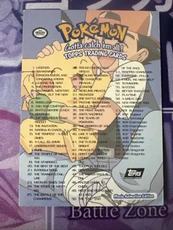 Pokemon 1999 Checklist Black Topps Movie Near Mint - Image 2