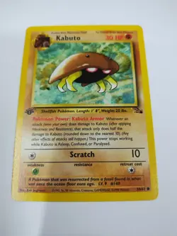 MINT/nm NEVER PLAYED NICE 1999 Pokemon Fossil 1st Edition Kabuto 50/62 Invest - Image 2