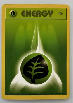 Pokemon TCG Base Set 1st Edition Shadowless - Grass Energy 99/102 LP Ghost Stamp - Image 1