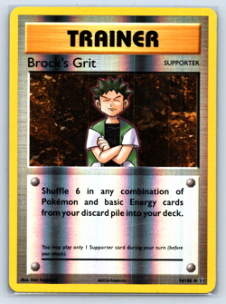Pokemon TCG XY Evolutions 74/108 Brock's Grit Reverse Holo LP - Image 1