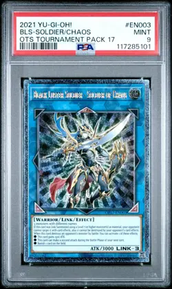 Yugioh - Black Luster Soldier - Soldier of Chaos OP17-EN003 Ultimate Rare PSA 9 - Image 1