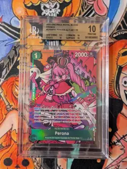 BGS Pristine 10 French Perona Treasure Rare. One Piece, Royal Blood, OP9-034 - Image 1