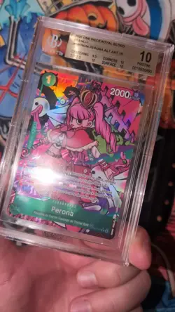 BGS Pristine 10 French Perona Treasure Rare. One Piece, Royal Blood, OP9-034 - Image 2