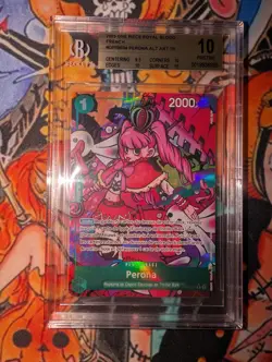 BGS Pristine 10 French Perona Treasure Rare. One Piece, Royal Blood, OP9-034 - Image 3