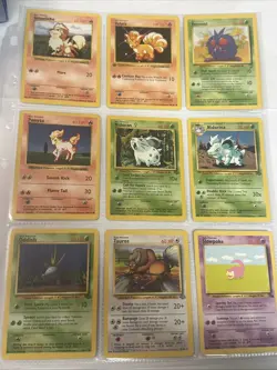 Pokemon TCG Base Set 9 card lot. Commons. Cards shown will be the ones you get - Image 1