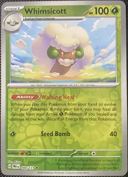 Whimsicott 008/131 Sv: Prismatic Evolutions Reverse Holo - Pokemon Card - Image 1